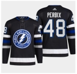 Men's Tampa Bay Lightning #48 Nick Perbix Black 2024 Stadium Series Stitched Jersey