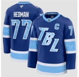 Men's Tampa Bay Lightning #77 Victor Hedman Blue 2026 Stadium Series Stitched Jersey