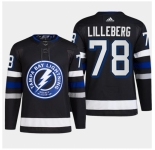 Men's Tampa Bay Lightning #78 Emil Martinsen Lilleberg Black 2024 Stadium Series Stitched Jersey