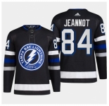 Men's Tampa Bay Lightning #84 Tanner Jeannot Black 2024 Stadium Series Stitched Jersey