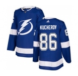Men's Tampa Bay Lightning #86 Nikita Kucherov Blue Home Stitched Hockey Jersey