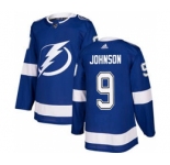 Men's Tampa Bay Lightning #9 Tyler Johnson Blue Home Stitched Hockey Jersey