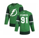 Men's Tampa Bay Lightning #91 Steven Stamkos 2020 St. Patrick's Day Stitched Hockey Jersey Green