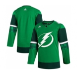 Men's Tampa Bay Lightning Blank 2020 St. Patrick's Day Stitched Hockey Jersey Green