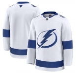 Men's Tampa Bay Lightning Blank White 2024-25 Away Stitched Hockey Jersey