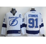 NHL Tampa Bay Lightning #91 Steven Stamkos White New Road Stitched jerseys