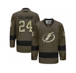 Tampa Bay Lightning #24 Ryan Callahan Green Salute to Service Stitched NHL Jersey