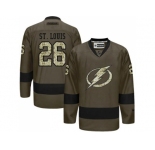 Tampa Bay Lightning #26 Martin St. Louis Green Salute to Service Stitched NHL Jersey