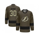 Tampa Bay Lightning #30 Ben Bishop Green Salute to Service Stitched NHL Jersey