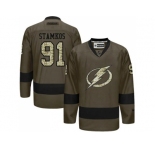 Tampa Bay Lightning #91 Steven Stamkos Green Salute to Service Stitched NHL Jersey