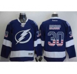nhl jerseys tampa bay lightning #30 bishop blue[national flag version]