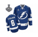 nhl jerseys tampa bay lightning #6 stralman blue[2015 stanley cup]