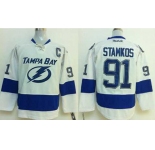 nhl jerseys tampa bay lightning #91 stamkos white[2014 new stadium][patch C]