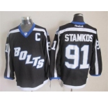 nhl jerseys tampa bay lightning #91 steven stamkos black
