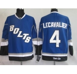 nhl tampa bay lightning #4 vincent lecavalier blue