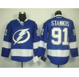 nhl tampa bay lightning #91 stamkos blue