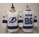 Lightning #86 Nikita Kucherov White Women Adidas Jersey