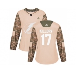 Women Adidas Tampa Bay Lightning #17 Alex Killorn Camo Authentic 2017 Veterans Day Stitched NHL Jersey