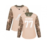 Women Adidas Tampa Bay Lightning #77 Victor Hedman Camo Authentic 2017 Veterans Day Stitched NHL Jersey