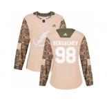 Women Adidas Tampa Bay Lightning #98 Mikhail Sergachev Camo Authentic 2017 Veterans Day Stitched NHL Jersey