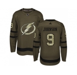 Youth Adidas Tampa Bay Lightning #9 Tyler Johnson Green Salute to Service Stitched NHL Jersey