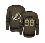 Youth Adidas Tampa Bay Lightning #98 Mikhail Sergachev Green Salute to Service Stitched NHL Jersey