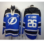 nhl jerseys tampa bay lightning #26 st.louis blue[pullover hooded sweatshirt]