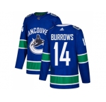 Adidas Vancouver Canucks #14 Alex Burrows Blue Home Authentic Stitched NHL Jersey