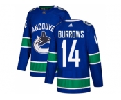 Adidas Vancouver Canucks #14 Alex Burrows Blue Home Authentic Stitched NHL Jersey