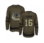 Adidas Vancouver Canucks #16 Trevor Linden Green Salute to Service Stitched NHL Jersey