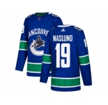 Adidas Vancouver Canucks #19 Markus Naslund Blue Home Authentic Stitched NHL Jersey