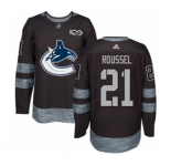 Adidas Vancouver Canucks #21 Antoine Roussel Authentic Black 1917-2017 100th Anniversary NHL Jersey