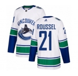 Adidas Vancouver Canucks #21 Antoine Roussel Authentic White Away NHL Jersey