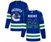 Adidas Vancouver Canucks #24 Reid Boucher Authentic Blue Drift Fashion NHL Jersey