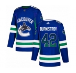 Adidas Vancouver Canucks #42 Alex Burmistrov Authentic Blue Drift Fashion NHL Jersey