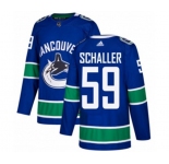 Adidas Vancouver Canucks #59 Tim Schaller Authentic Blue Home NHL Jersey