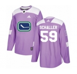 Adidas Vancouver Canucks #59 Tim Schaller Authentic Purple Fights Cancer Practice NHL Jersey
