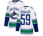 Adidas Vancouver Canucks #59 Tim Schaller Authentic White Away NHL Jersey