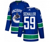 Adidas Vancouver Canucks #59 Tim Schaller Premier Blue Home NHL Jersey