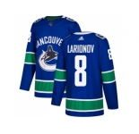 Adidas Vancouver Canucks #8 Igor Larionov Blue Home Authentic Stitched NHL Jersey