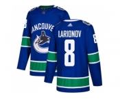 Adidas Vancouver Canucks #8 Igor Larionov Blue Home Authentic Stitched NHL Jersey