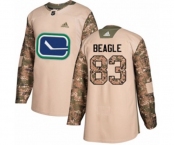 Adidas Vancouver Canucks #83 Jay Beagle Authentic Camo Veterans Day Practice NHL Jersey