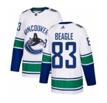 Adidas Vancouver Canucks #83 Jay Beagle Authentic White Away NHL Jersey