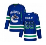 Adidas Vancouver Canucks #89 Alexander Mogilny Authentic Blue Drift Fashion NHL Jersey