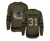 Men Adidas Vancouver Canucks #31 Anders Nilsson Green Salute to Service Stitched NHL Jersey