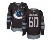 Men Adidas Vancouver Canucks #60 Markus Granlund Black 1917-2017 100th Anniversary Stitched NHL Jersey