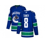 Men Adidas Vancouver Canucks #8 Christopher Tanev Blue Home Authentic Stitched NHL Jersey