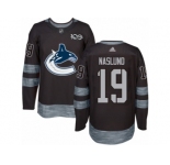 Men's Adidas Vancouver Canucks #19 Markus Naslund Authentic Black 1917-2017 100th Anniversary NHL Jersey