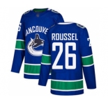 Men's Canucks #26 Antoine Roussel Blue Home Stitched Hockey Jersey