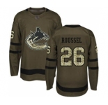 Men's Canucks #26 Antoine Roussel Green Salute to Service Stitched Hockey Jersey